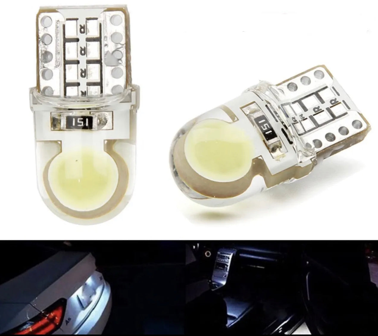 Nouveau 2 Ampoules LED T10 culot W5W 8 SMD Blanc Xenon Silica Ultra Puissantes